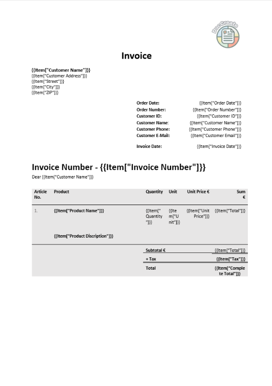 Template Preview